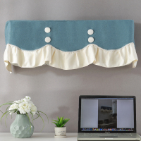 挂式通用格力空调1.5p美的不取窗帘罩挂机ins开机色空调套|双弯蓝绿 2P(90-96厘米)开机不取+内包