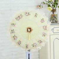 电扇罩全包式落地式艺外罩盖风扇套子圆形家用布电风扇罩子|浅浅米白