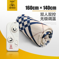 琴岛电热毯双人双控安全加厚调温防水电褥子家用 160*140(花色随机)