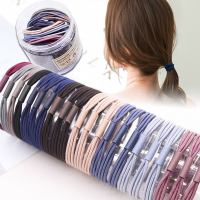 成人发圈盒装素雅发圈韩版小清新头绳 高弹力三线合一打底基础款简约发圈 30根/盒