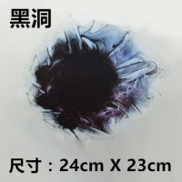 足球汽车贴纸遮挡划痕创意个性贴车身刮痕3d立体防水车身电瓶车 黑洞