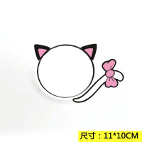 车标贴纸 3d立体搞笑改装创意汽车标志贴划痕大众宝马雪佛兰本田 猫咪耳朵+尾巴