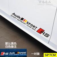 汽车拉花贴纸 创意个性全车身车英文字母保险杠尾部装饰贴改装 RS改装一对黑(白色备注)