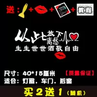 汽车文字贴纸划痕遮挡前杠保险杠车英文字拉花防水网红车窗玻璃 放下离愁[反光白]