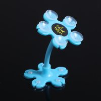 车载手机支架魔力硅胶吸盘式导航万能多功能通用家居懒人创意支架 蓝色