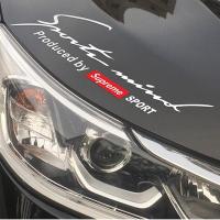 汽车车贴灯眉贴纸装饰贴 个性引擎盖车贴 汽车贴纸字母贴花车身贴 白色