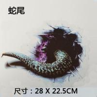 汽车用品3d仿真子弹孔划痕立体贴纸创意前后保险杠小轿车遮挡刮痕 蛇尾