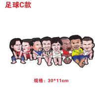 汽车贴纸3d立体卡通足球小将遮挡刮划痕车尾改装饰创意个性前后杠 足球C款