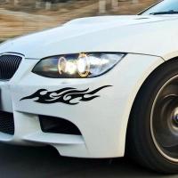 汽车贴纸创意个性改装车身拉花两侧面腰线贴线条划痕遮挡大长条潮 全套白色