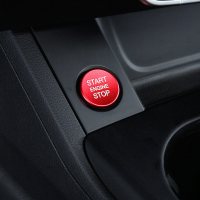 奥迪A4L/A5/A6L/A7/A8/Q3/Q5/Q7一键启动装饰圈点火按钮内饰改装 一键启动盖[激情红]