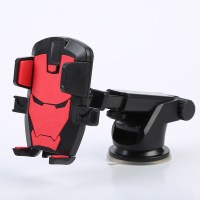 大货车手机车载汽车挖机挂吸盘式驾驶室用品车内支架防震车架通用 红色吸附仪表台+前档