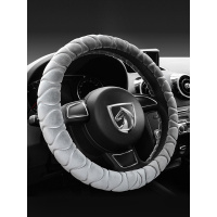 方向盘套宝骏310w 510 560 730把套毛毛冬季毛绒保护套四季通用型 压花灰色