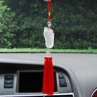 汽车用品平安挂件后视镜创意潮流个性车内车里小车男士女士装饰品 知足常乐透明款