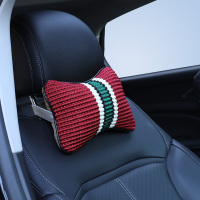 汽车用头枕靠枕一对护颈小枕头车内小车坎枕靠垫颈椎可爱座位颈部 枣红一对