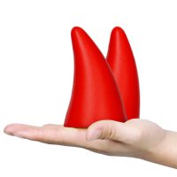 汽车车顶装饰3D立体车贴可爱个性小树苗恶魔角卖萌防撞贴外饰用品 恶魔角红角一对装