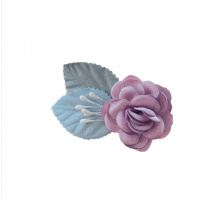 可爱花朵汽车出风口香水夹创意空调口装饰用品汽车内上摆饰品女性 月季花紫色