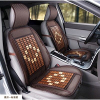 木珠汽车座垫单片制冷坐垫夏季通风凉垫凉席竹片单座司机主驾驶员 连体菱形碳化竹片单张