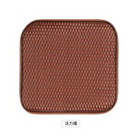 纳米编织塑料藤汽车座垫单片夏季三件套凉席汽车坐垫车用透气凉垫 纳米藤橙色单张