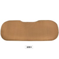 纳米编织塑料藤汽车座垫单片夏季三件套凉席汽车坐垫车用透气凉垫 纳米藤米色单张后排