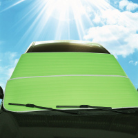 车用遮光帘车窗帘遮阳帘私密窗户汽车前档防晒隔热遮阳挡小车车窗 清新绿(能折叠送收纳袋)