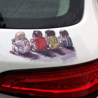 梅西汽车贴纸欧洲杯划痕卡梅卡卡鲁小胖遮挡鲁C装饰车身贴C罗创意 20厘米/优质可移胶/一张