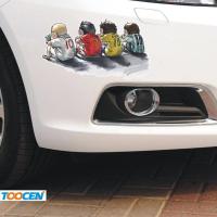 梅西汽车贴纸欧洲杯划痕卡梅卡卡鲁小胖遮挡鲁C装饰车身贴C罗创意 25厘米/优质可移胶/一张