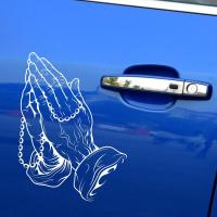 汽车贴纸划痕创意装饰遮挡个性改装防水车身刮痕3d立体贴拉花文字 白色图/透明底/20X30厘米一张