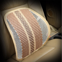 汽车腰靠垫护腰椎办公司座椅靠背木珠腰部按摩夏季车用透气支撑托 腰靠冰丝款
