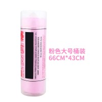 鹿皮巾洗车毛巾专用擦车巾加厚干发吸水不毛工具鸡皮布汽车用品 粉色[大号桶装]66*43