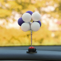 汽车摆件车内可爱创意个性车载装饰品中控仪表台香水网红男女用品 紫白[底座]