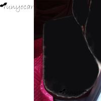 汽车方向盘套ins爱心酒红色小兔毛毛可爱把套E100知豆X1A3macan 黑色后排单片