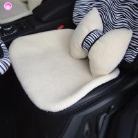 羊羔绒斑马纹方向盘套女把套通用甲壳虫知豆高尔夫poloA3A4A6迷你 座垫单片