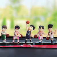 创意卡通汽车摆件灌篮高手车载玩偶樱木花道摇头公仔网红车内装饰 陵南队5款+大垫