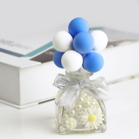 车内饰品摆件创意可爱气球汽车用品车载中控台装饰汽车座式香薰女 蓝色告白气球香水瓶