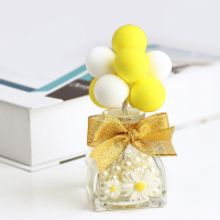 车内饰品摆件创意可爱气球汽车用品车载中控台装饰汽车座式香薰女 黄色告白气球香水瓶