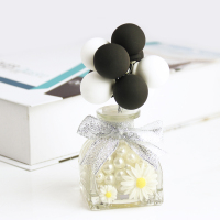 车内饰品摆件创意可爱气球汽车用品车载中控台装饰汽车座式香薰女 黑白色告白气球香水瓶