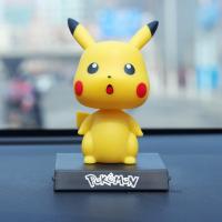 皮卡丘汽车摆件摇头卡通公仔创意可爱车内饰品摆件车载中控台装饰 摇头皮卡丘呆萌款