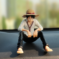 车内饰品摆件恶霸犬创意个性车上内饰狗狗中控台仿真公仔车载用品 卡其色坐款飞哥