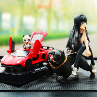 兰博汽车摆件仿真合金车模770车载车模型饰品中控台摆件香水香薰 红兰博+黑狗+雪姐+大垫