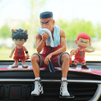 灌篮高手汽车摆件可爱樱木花道车载装饰卡通动漫手办车内摆件人偶 大号赤木+猴樱木+狐流川+垫