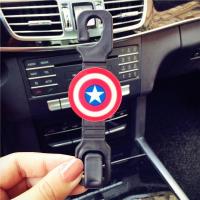 可爱亚克力卡通汽车挂钩置物钩 创意多功能车载椅背 挂垃圾袋钩子 巧克力色挂钩-美国队长