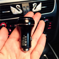 车载充电器一拖三12v快充车用多功能通用usb转接口汽车手机充电器 黑色-加强版车充