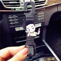 可爱亚克力卡通汽车挂钩置物钩 创意多功能车载椅背 挂垃圾袋钩子 驼色挂钩-男孩爱心