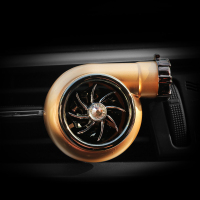 车载香水汽车空调出风口车内香薰空军二号汽车香水车内装饰品风扇 土豪金涡轮风口香水