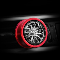 车载香水汽车空调出风口车内香薰空军二号汽车香水车内装饰品风扇 红色轮胎风口香水
