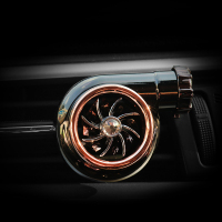 车载香水汽车空调出风口车内香薰空军二号汽车香水车内装饰品风扇 黑色涡轮风口香水