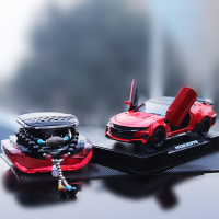 雪弗兰汽车摆件大蜂仿真车模型车载香水座网红路飞手办车内饰品 红新大黄蜂+红香+玛瑙流送垫