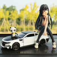 雪弗兰汽车摆件大蜂仿真车模型车载香水座网红路飞手办车内饰品 西瓜红白大黄蜂雪乃中垫