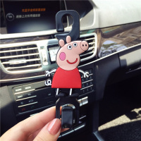 韩国可爱卡通汽车挂钩置物钩创意多功能车载挂钩椅背挂垃圾袋挂钩 挂钩-小猪佩奇