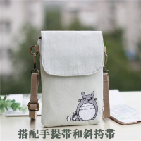 斜挎包夏天新款手机袋子布袋便携放脖小包包手机包女包装迷你挂|白龙猫